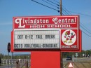 1122 Livingston Central High School sign